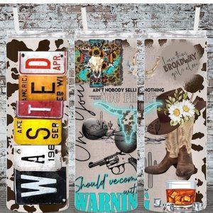 Morgan Wallen Wasted On You 20oz Skinny Tumbler Double Insulated